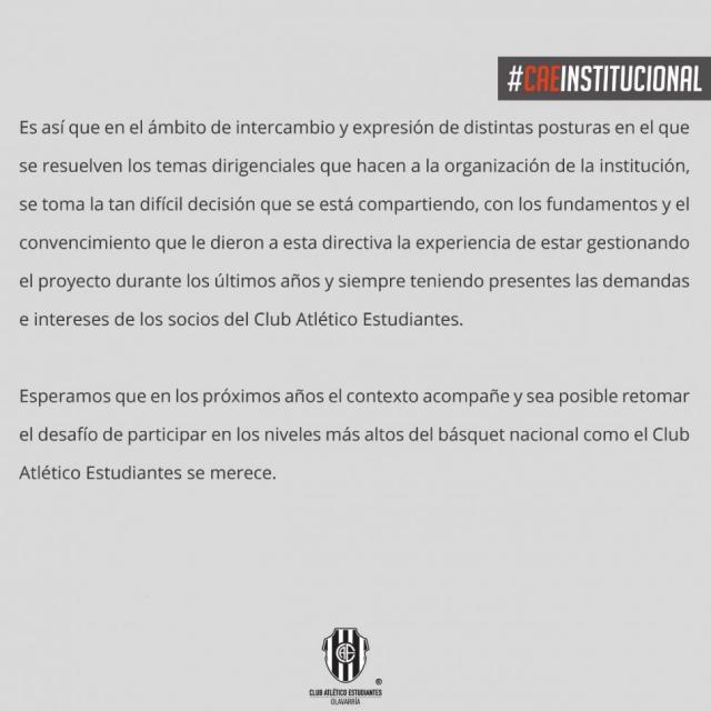 Olavarr�a se baja �Sube Catamarca?